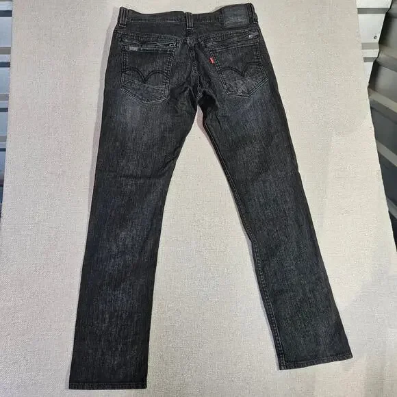 Levi’s 511 Black Slim Jeans 33x32 Mens Rear Zip Pockets - Picture 2 of 10